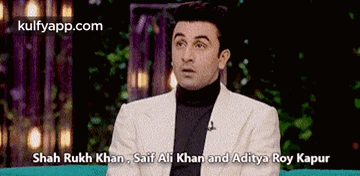Shah Rukh Khan, Saif Ali Khan And Aditya Roy Kapur.Gif GIF - Shah Rukh Khan Saif Ali Khan And Aditya Roy Kapur Ranbir Kapoor GIFs