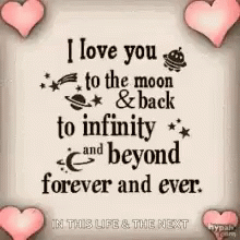 Love You To The Moon Heart GIF - Love You To The Moon Heart Quote GIFs