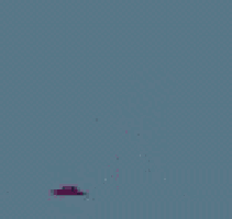 a pixel art of a bridge with a blue background .