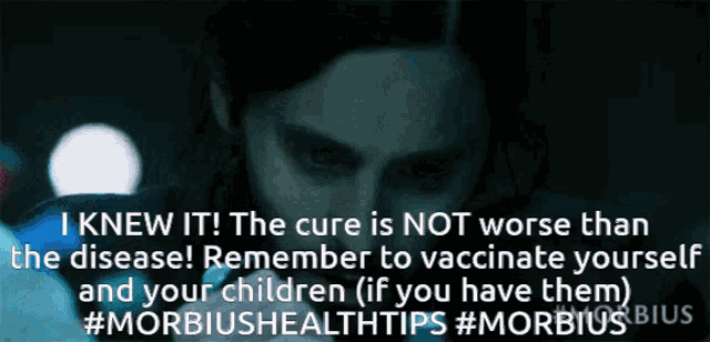 a man says " i knew it ! the cure is not worse than the disease ! "