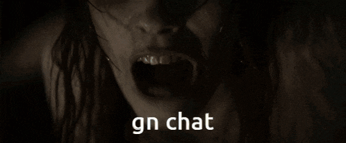 a blurry picture of a woman with the words gn chat written in white