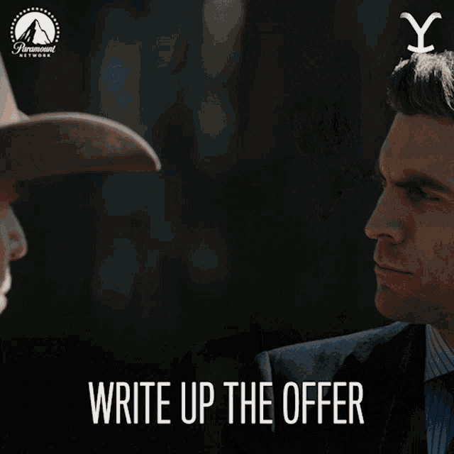 Write Up The Offer Wes Bentley GIF - Write Up The Offer Wes Bentley Yellowstone GIFs