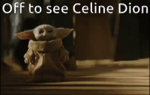 Celine Dion Concert Baby Yoda GIF - Celine Dion Concert Baby Yoda The Mandalorian GIFs