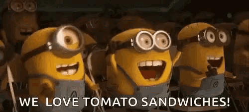 a group of minions from the movie despicable me are standing next to each other and laughing .