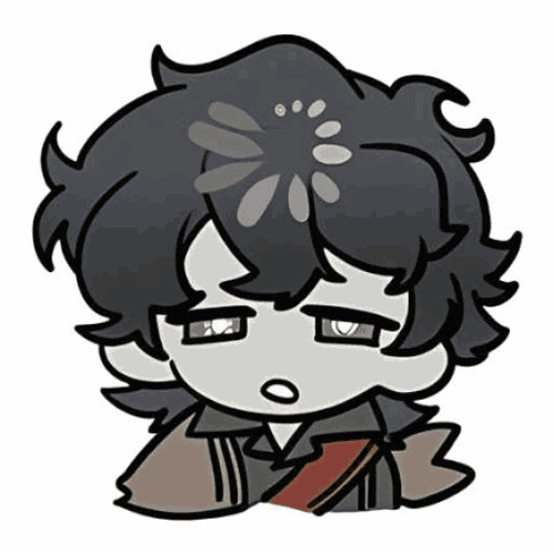 a black and white drawing of a cartoon character with a loading screen on his head .