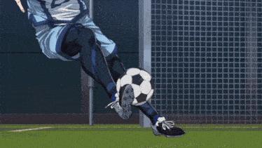 a soccer player wearing sunglasses kicks a soccer ball