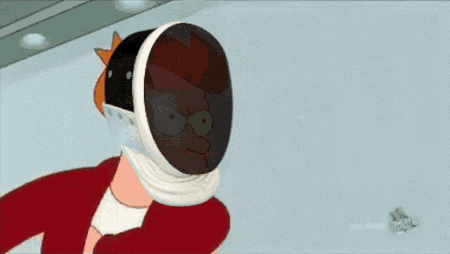 a cartoon character holding a bunch of money and wearing a mask