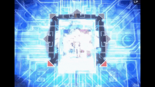 a computer screen with a blue background and the word lp on the bottom