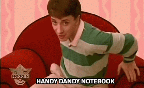 Blues Clues Notes GIF - Blues Clues Notes Handy Dandy Notebook GIFs