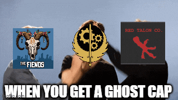 a man scratching his head with the words when you get a ghost cap below him