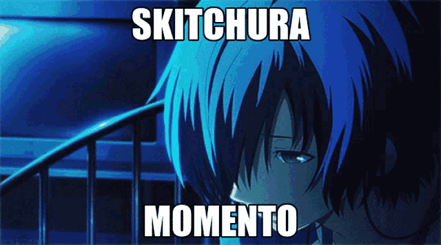 a picture of a girl with the words skitchura momento written on it