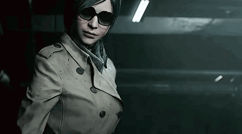 Ada Wong Back Of Spencers GIF - Ada Wong Back Of Spencers Trench Coat GIFs