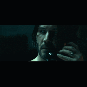 a poster that says what really happens when space rugs with a picture of keanu reeves