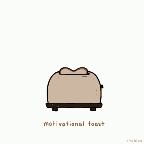 a cartoon illustration of a toaster with a slice of bread on top of it .