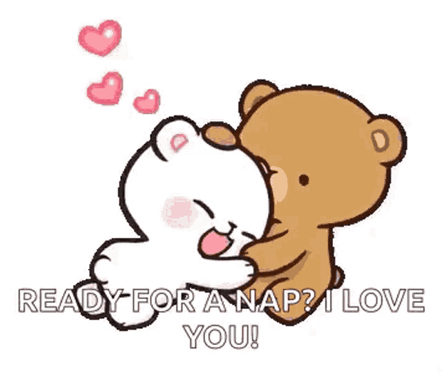 a couple of teddy bears are sitting next to each other and talking .