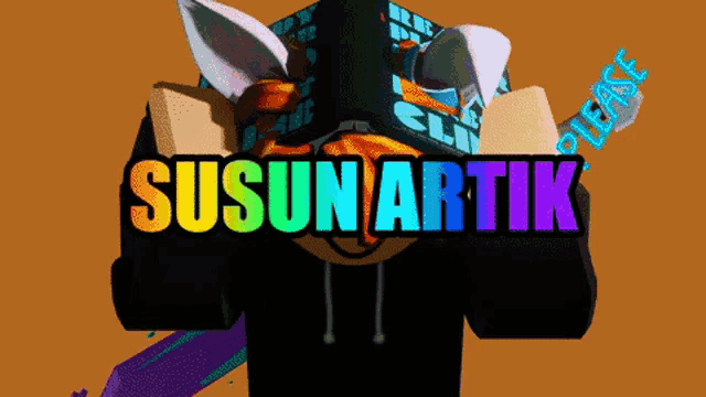 a cartoon character with bunny ears and the name susunartik