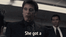 a man in a suit says she got a