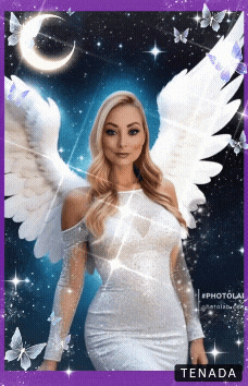a woman in a white dress with white wings is surrounded by butterflies