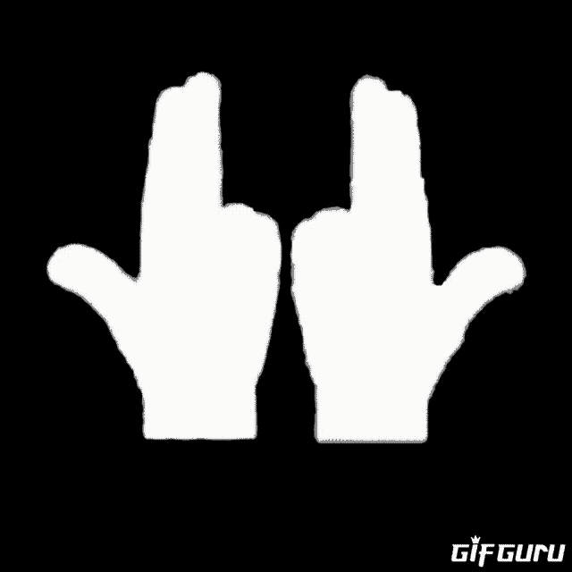 a gif of two hands with the word gif guru in the bottom right