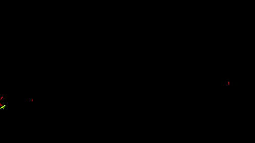 a pixel art of a red item with a black circle in the center