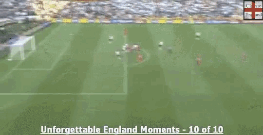 a soccer field with the words unforgettable england moments - 10 of 10 on the bottom