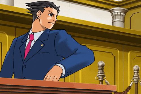 a cartoon of a man in a suit and tie