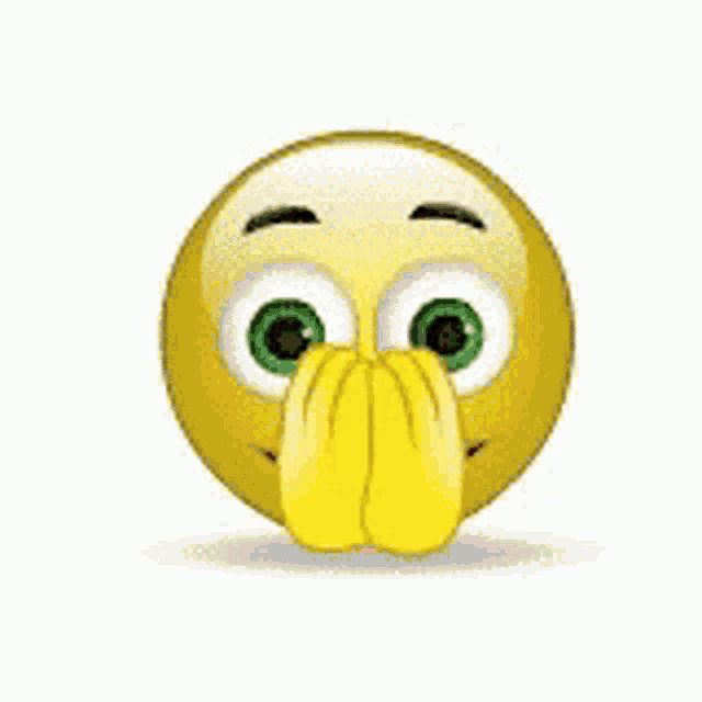 a yellow smiley face with green eyes is holding a red heart in its mouth and giving a thumbs up .