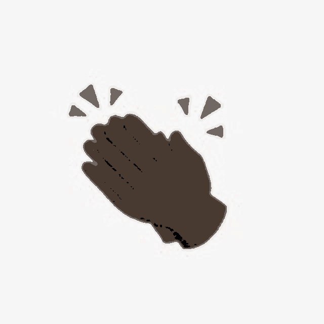 a close up of a pair of black hands clapping .