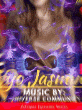 a blurry picture of a woman with the words music by eye jasmine on the bottom