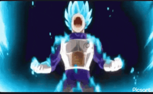 a cartoon character is standing in a dark room with his mouth open and his arms outstretched .