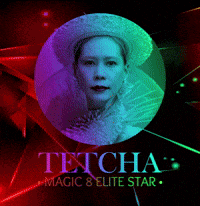 a poster for tetcha magic & elite star shows a woman in a hat