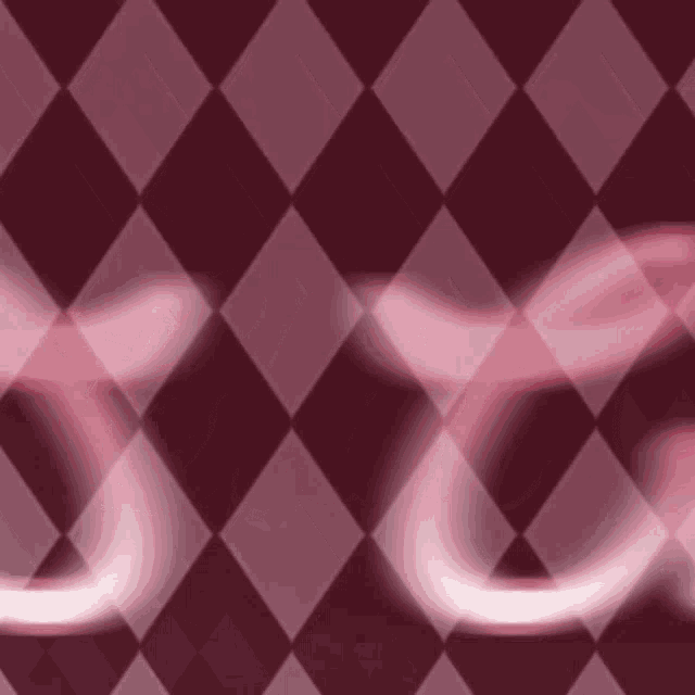 a red and white checkered background with a few waves