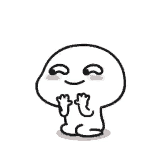 a cartoon character is sitting down with his hands folded in front of his chest .