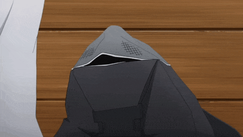 a drawing of a person 's head with a hood on it