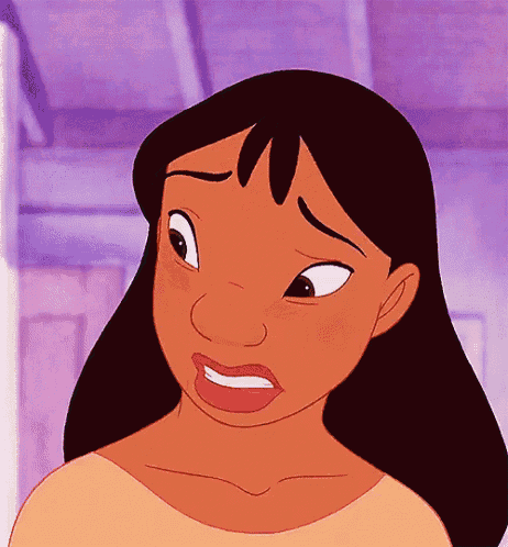 a close up of a cartoon character making a face