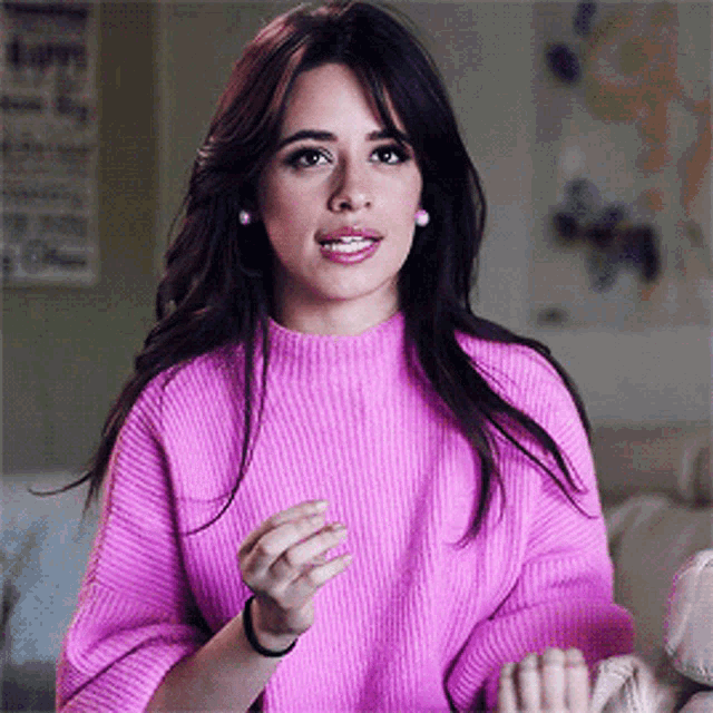 Camila Cabello Pink GIF - Camila Cabello Pink Idk GIFs