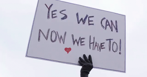 Womens Rights GIF - Protest Yes We Can Placards GIFs