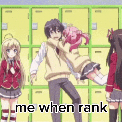 a man is carrying a little girl in his arms with the words me when rank written below him
