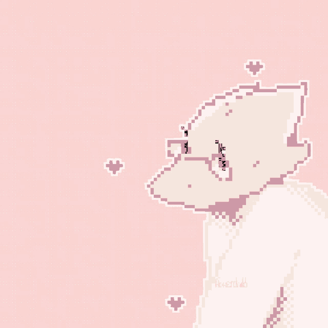 a pixel art drawing of a person with glasses