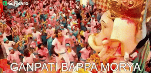 Ganpati Bappa Morya Gifkaro GIF - Ganpati Bappa Morya Gifkaro Praying GIFs