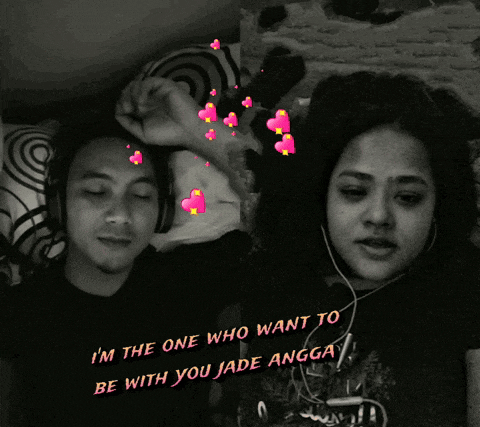 a black and white photo of a man and a woman with the words i 'm the one who want to be with you