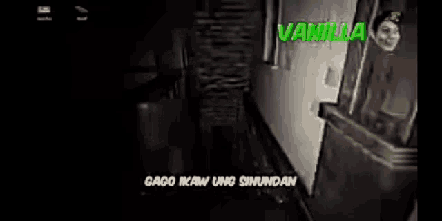 a black and white photo with vanilla written on the top