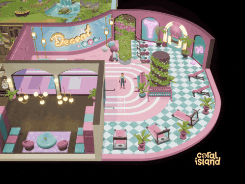coral island is the name of the game shown in this cartoon