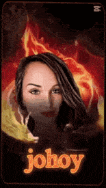 a picture of a woman with the name johoy written on it