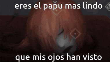 a picture of a person laying down with the words eres el papu mas lindo que mis ojos han visto below it