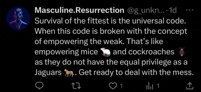 a screenshot of a tweet from masculine.resurrection