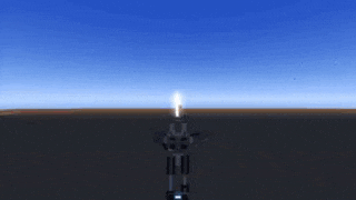 a computer generated image of a rocket taking off from a runway .