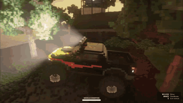 a screenshot of a video game shows a vehicle condition