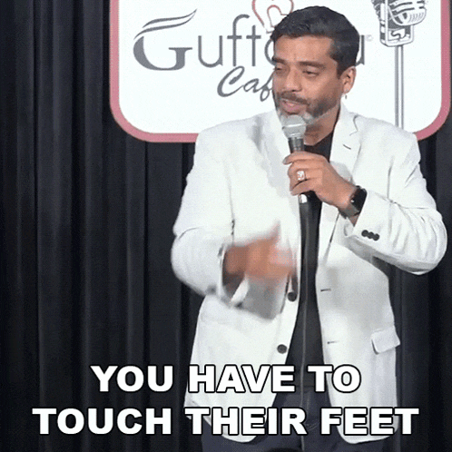 You Have To Touch Their Feet Jeeveshu Ahluwalia GIF - You Have To Touch Their Feet Jeeveshu Ahluwalia Unke Pair Chune Hai GIFs