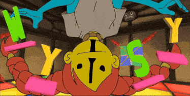 a cartoon character with the letters y and s surrounding it
